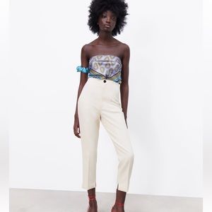 Zara High Waisted Pants with Slits
